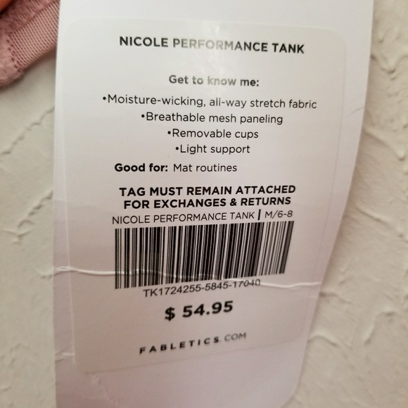 NWT Fabletics Nicole Performance Tank - Picture 4 of 6